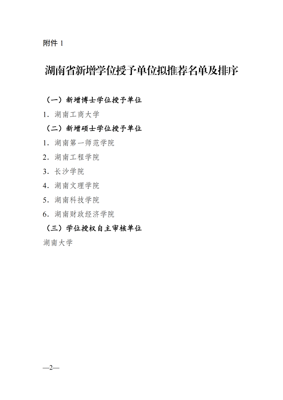 58個博士點68個碩士點，湖南公示新增博士碩士學位擬推薦名單(圖2)