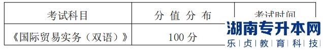 湖南信息學院專升本考試科目、分值分布及考試時間