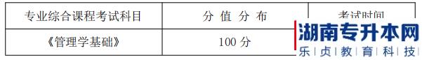 湖南信息學(xué)院專升本專業(yè)綜合課程考試科目、分值分布及考試時(shí)間